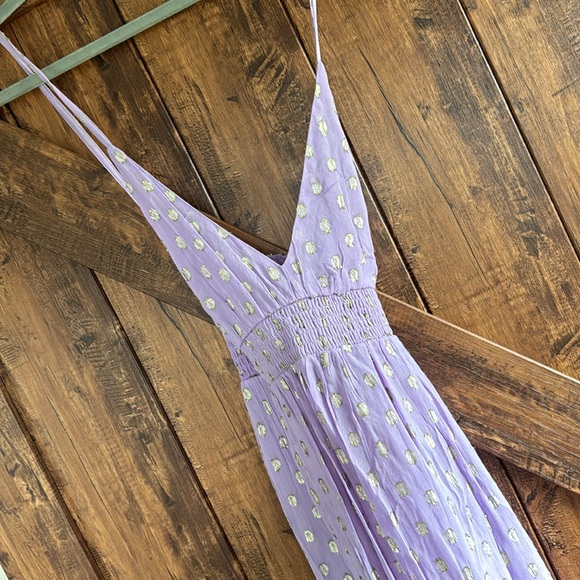 En Creme detailed smocked maxi dress - purple - Picture 2 of 4